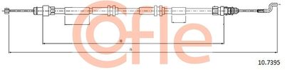 Cable Pull, parking brake COFLE 10.7395