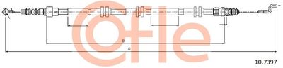 Cable Pull, parking brake COFLE 10.7397