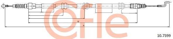 COFLE 10.7399 Cable Pull, parking brake