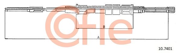 COFLE 10.7401 Cable Pull, parking brake