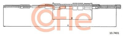 Cable Pull, parking brake COFLE 10.7401