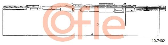 COFLE 10.7402 Cable Pull, parking brake