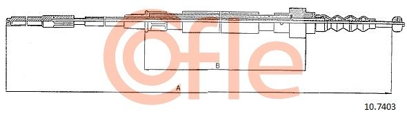 COFLE 10.7403 Cable Pull, parking brake