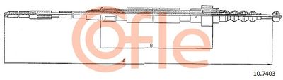 Cable Pull, parking brake COFLE 10.7403