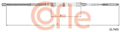 Cable Pull, parking brake COFLE 10.7405