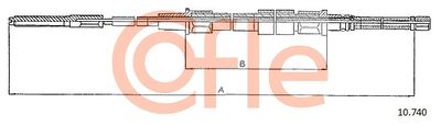 Cable Pull, parking brake COFLE 10.740