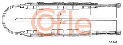 Cable Pull, parking brake COFLE 10.741