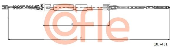 COFLE 10.7431 Cable Pull, parking brake