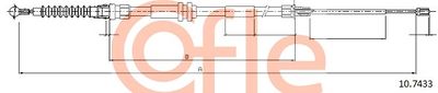Cable Pull, parking brake COFLE 10.7433