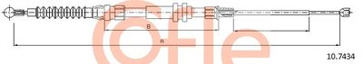 Cable Pull, parking brake COFLE 10.7434