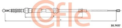 Cable Pull, parking brake COFLE 10.7437