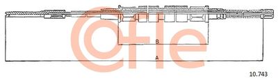 Cable Pull, parking brake COFLE 10.743
