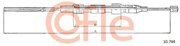 COFLE 10.744 Cable Pull, parking brake
