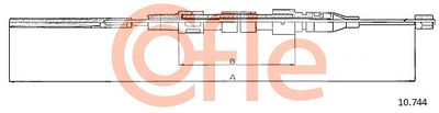 Cable Pull, parking brake COFLE 10.744