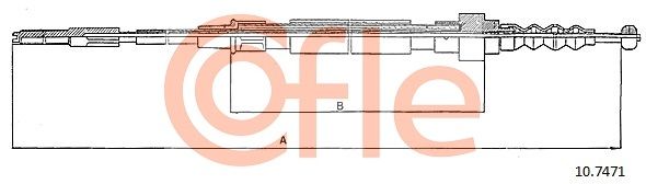 COFLE 10.7471 Cable Pull, parking brake