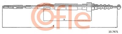Cable Pull, parking brake COFLE 10.7471