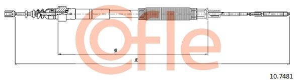 COFLE 10.7481 Cable Pull, parking brake