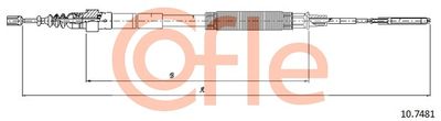 Cable Pull, parking brake COFLE 10.7481