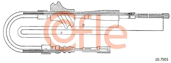 COFLE 10.7501 Cable Pull, parking brake