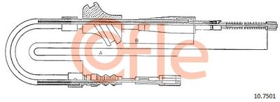 Cable Pull, parking brake COFLE 10.7501