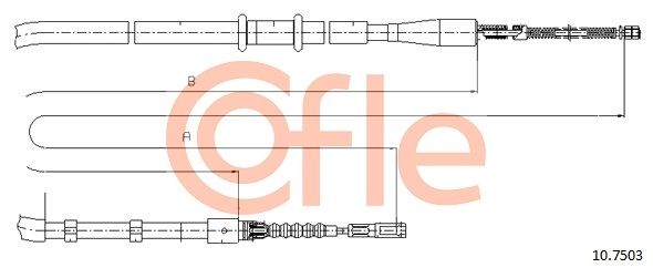 COFLE 10.7503 Cable Pull, parking brake