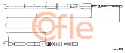 Cable Pull, parking brake COFLE 10.7503