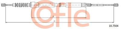 Cable Pull, parking brake COFLE 10.7504