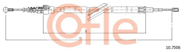 COFLE 10.7506 Cable Pull, parking brake