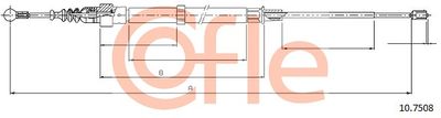 Cable Pull, parking brake COFLE 10.7508