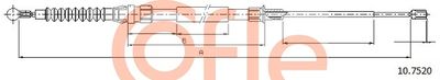 Cable Pull, parking brake COFLE 10.7520
