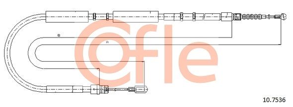 COFLE 10.7536 Cable Pull, parking brake
