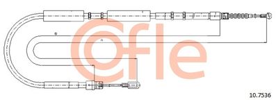 Cable Pull, parking brake COFLE 10.7536