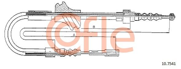 COFLE 10.7541 Cable Pull, parking brake