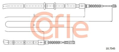 Cable Pull, parking brake COFLE 10.7545