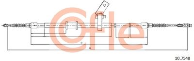 Cable Pull, parking brake COFLE 10.7548