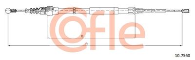 Cable Pull, parking brake COFLE 10.7560
