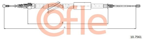 COFLE 10.7561 Cable Pull, parking brake