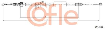 Cable Pull, parking brake COFLE 10.7561