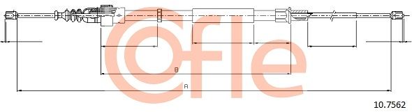 COFLE 10.7562 Cable Pull, parking brake