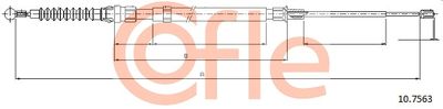 Cable Pull, parking brake COFLE 10.7563