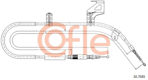 COFLE 10.7585 Cable Pull, parking brake