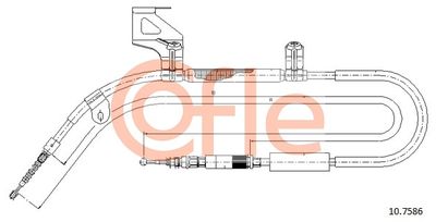 Cable Pull, parking brake COFLE 10.7586