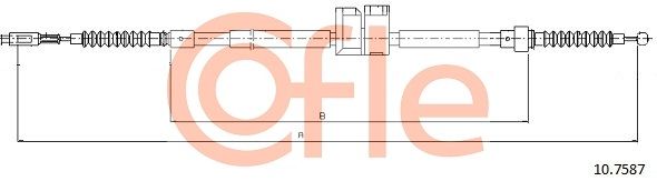 COFLE 10.7587 Cable Pull, parking brake