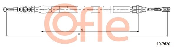 COFLE 10.7620 Cable Pull, parking brake