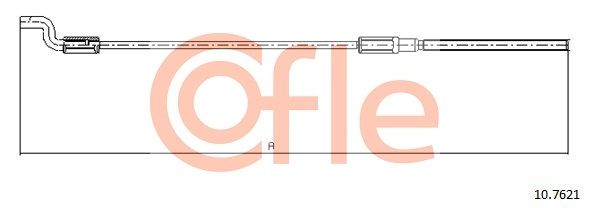 COFLE 10.7621 Cable Pull, parking brake