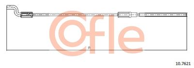 Cable Pull, parking brake COFLE 10.7621