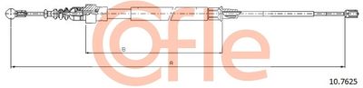 Cable Pull, parking brake COFLE 10.7625