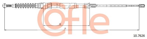 COFLE 10.7626 Cable Pull, parking brake