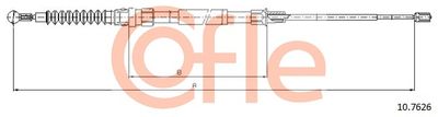 Cable Pull, parking brake COFLE 10.7626