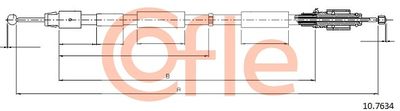 Cable Pull, parking brake COFLE 10.7634
